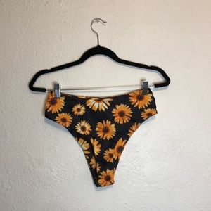 NWOT Shein Sunflower High Waisted Bikini Bottoms